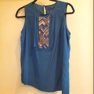 Banana Republic 100% Silk Earth Tone Sleeveless